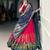 Red Kalamkari Print Tussar Silk blend  Lehenga Choli with Foil Work & Gotta Patti Dupatta