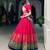 Red Kalamkari Print Tussar Silk blend  Lehenga Choli with Foil Work & Gotta Patti Dupatta