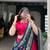 Red Kalamkari Print Tussar Silk blend  Lehenga Choli with Foil Work & Gotta Patti Dupatta