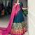 Green Kalamkari Print Tussar Silk blend  Lehenga Choli with Foil Work & Gotta Patti Dupatta