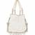 Silver ivory silk fringe potli bag