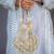 Silver ivory silk fringe potli bag