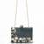 Grey pearl rexine box clutch