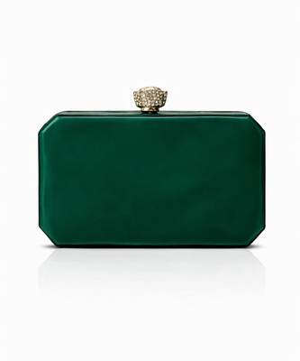 Emerald green rexine clutch 2