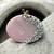 Blush pink rexine oval clutch