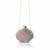 Blush pink rexine oval clutch