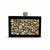 Jet black pearl rexine box clutch