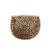Metallic gold beaded mosaic clutch