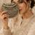 Black gold beaded metal mosaic clutch