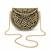 Black gold beaded metal mosaic clutch