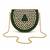 Emerald green beaded metal mosaic clutch
