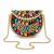 Multicolor beaded metal mosaic clutch