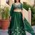Charming Green Thread Work Silk blend Mehendi Wear Lehenga Choli With Dupatta