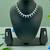 Royal blue american diamond necklace set with adjustable bracelet for women and girls.