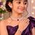 Purple star american diamond necklace set with adjustable bracelet for women and girls.