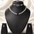 Purple star american diamond necklace set with adjustable bracelet for women and girls.