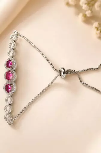 American diamond adjustable bracelet