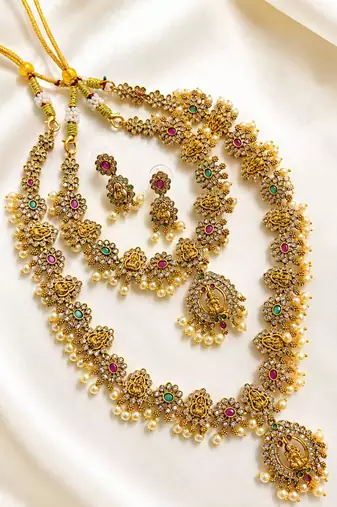 Swarna lakshmi temple necklace set