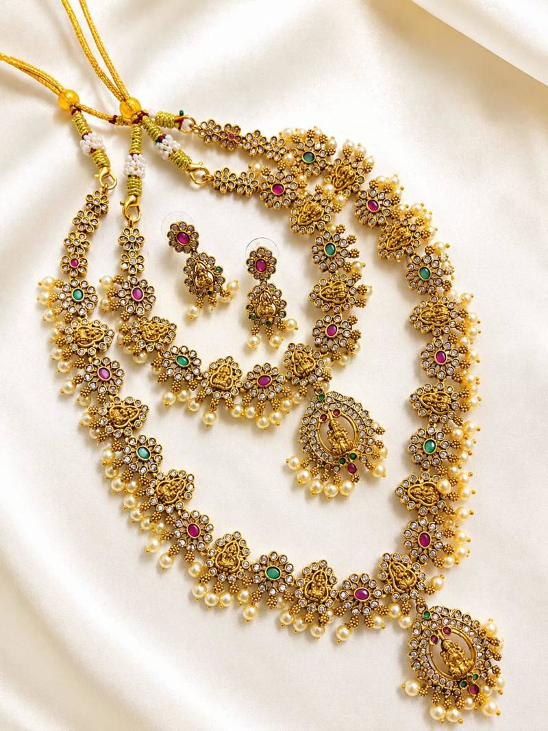 Swarna lakshmi temple necklace set
