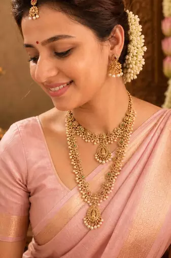 Swarna lakshmi temple necklace set