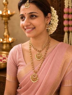 Bhagya lakshmi temple necklace set 2