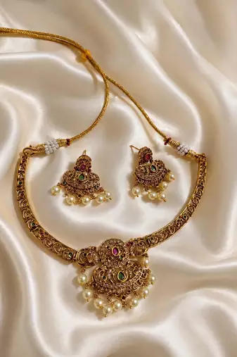 Aradhya temple jewellery necklace