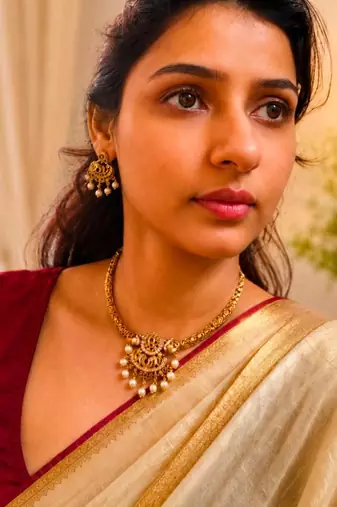 Aradhya temple jewellery necklace