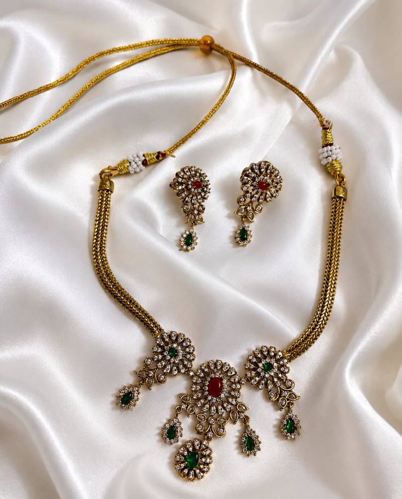Triveni temple jewellery necklace set