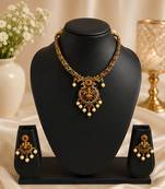 Saraswati temple jewellery necklace set