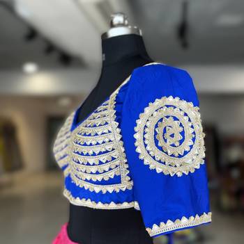 Zariya silk el top - royal blue 1