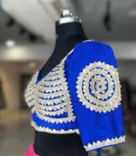 Zariya silk el top - royal blue