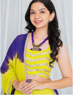 Zariya silk el top - royal blue 2