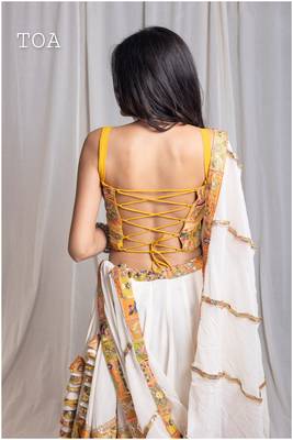 Vintage vibe spaghetti top yellow 2