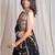 Vintage vibe spaghetti top noodle strap black