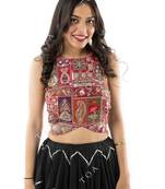 Vintage vibe halter neck top pink
