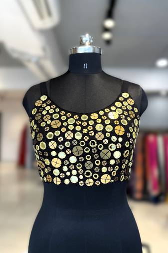 Tamba golden mirror sp top - black