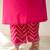 Pink bandhani printed pure cotton straight kurta set with dupatta