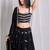 Spegatti top zigzag black