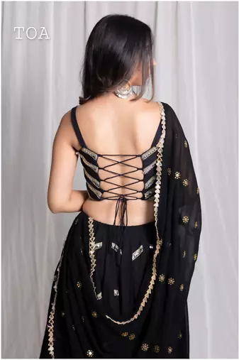 Spegatti top zigzag black