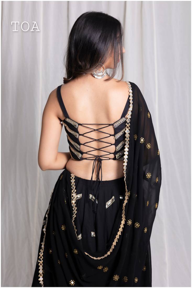 Spegatti top zigzag black