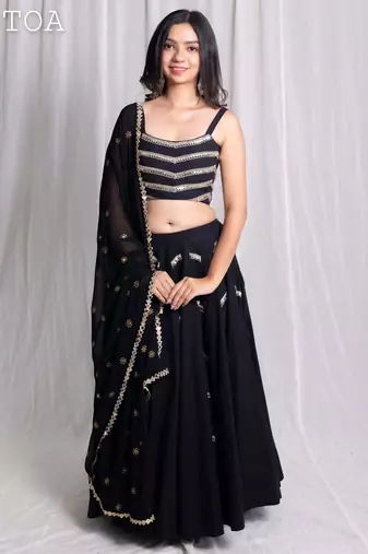 Spegatti top zigzag black