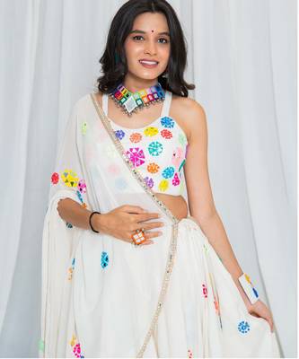 Shades of mirror - multi mirror work sp top - off white 1