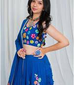 Shades of mirror - multi mirror work sp top - blue