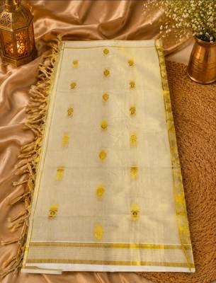 Kerala  tissue jacquard saree with unstiched blouse 1