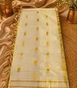 Kerala  tissue jacquard saree with unstiched blouse