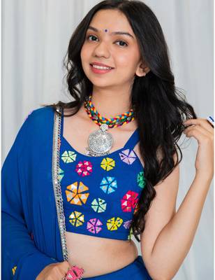 Shades of mirror - multi mirror work sp top - blue 3