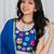 Shades of mirror - multi mirror work sp top - blue