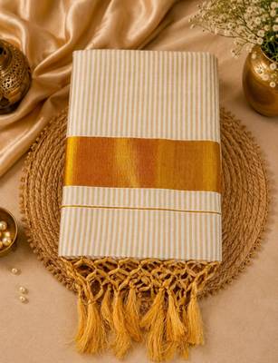 Kerala cotton tissue saree with unstiched blouse 1