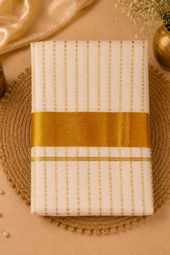 Kerala cotton tissue saree with unstiched blouse