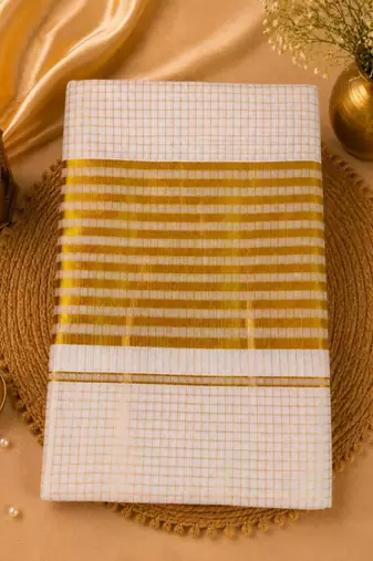 Kerala cotton tissue saree with unstiched blouse
